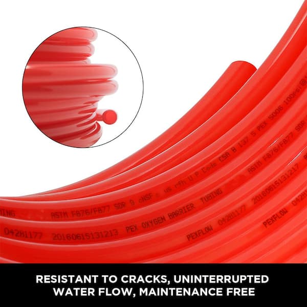 1 in. x 100 ft. PEX A Tubing Oxygen Barrier Pipe for Hydronic Radiant Floor Heating Systems 1 in. x 100 ft. PEX A Tubing Oxygen Barrier Pipe for Hydronic Radiant Floor Heating Systems