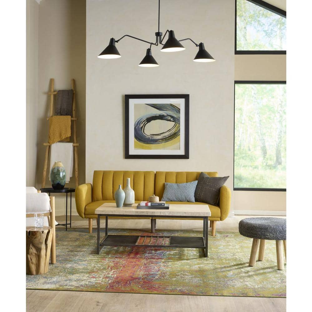 Trimble Matte Black Mid-Century Modern Chandelier
