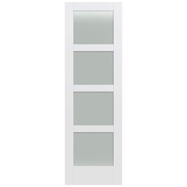 JELD-WEN 32 in. x 96 in. MODA Primed PMT1044 Solid Core Wood Interior Door Slab w/Translucent Glass