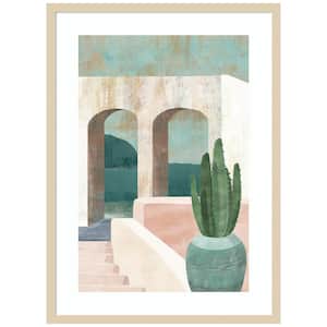 "Sunbaked Archway II" by Flora Kouta 1-Piece Wood Framed Giclee Architecture Art Print 33 in. x 24 in.
