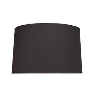 18 in. x 11.5 in. Black and Gold Inside Hardback Empire Lamp Shade
