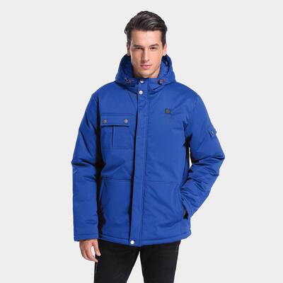 Men's 3X-Large Blue 7.2-Volt Lithium-Ion Heated Hooded Jacket with (1) 5.2Ah Battery and Charger