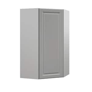Designer Series Elgin Assembled 24x42x12.25 in. Diagonal Wall Kitchen Cabinet in Heron Gray