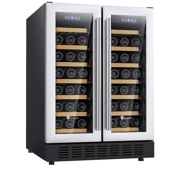 Trifecte 24 in. Dual Zone 46-Bottle Built In Wine Cooler in