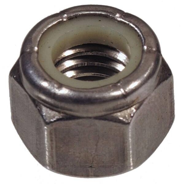 Hillman 1/4-20 Coarse Stainless-Steel Nylon Insert Cap Lock Nuts (4-Pack)