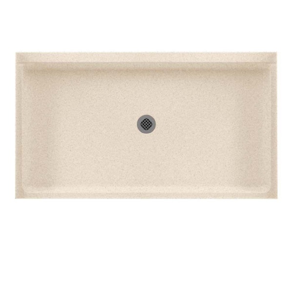 Swan 32 in. x 60 in. Solid Surface Single Threshold Center Drain Shower Pan in Bermuda Sand