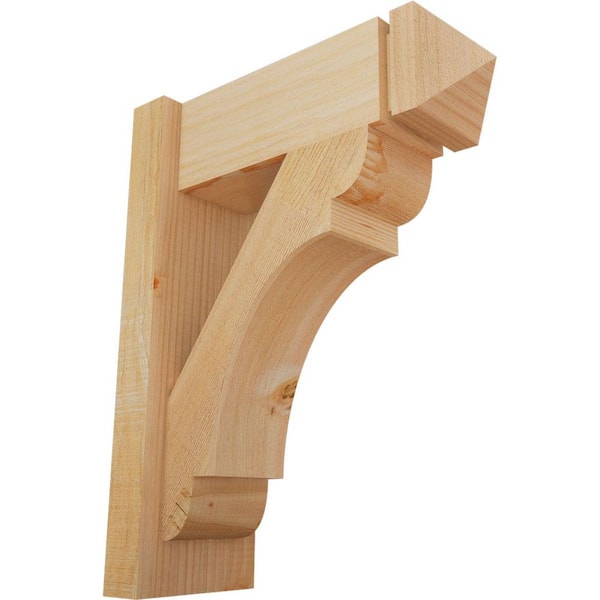 Ekena Millwork 6 in. x 20 in. x 16 in. Douglas Fir Olympic Arts and Crafts Rough Sawn Outlooker