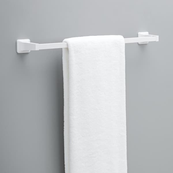 Futura 24 in. Wall Mount Towel Bar Bath Hardware Accessory in White