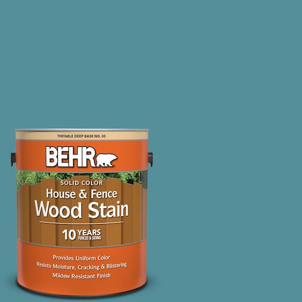 1 gal. #HDC-AC-23A Cabana Blue Solid Color House and Fence Exterior Wood Stain