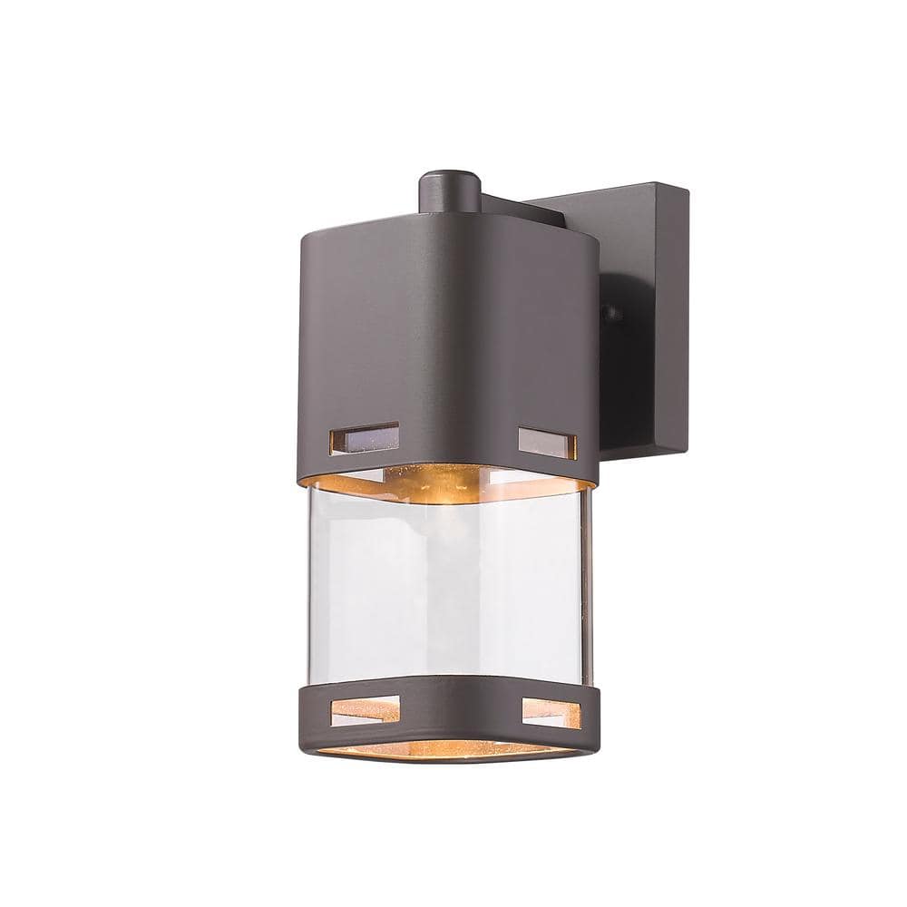 Lestat 11-Watt 9.25 in. Deep Bronze Integrated LED Aluminum Hardwired Outdo