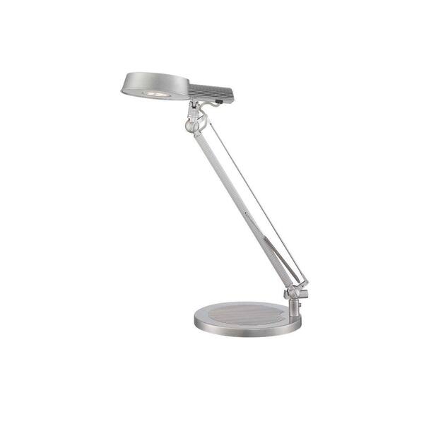 Filament Design 19.5 in. Silver LED Swing Arm Desk Lamp