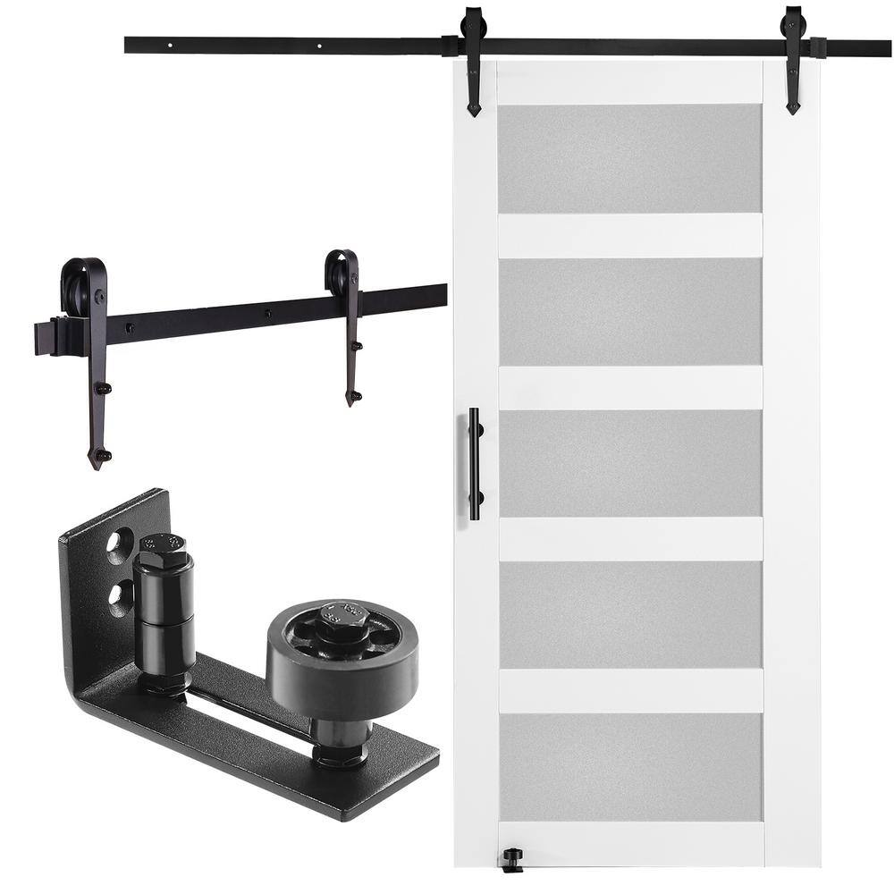 Barn Door and Hardware Kit, 42 x 84 x 1. 38in. Wood and Glass Sliding Barn Door, Smoothly Access Door 2025 update price history on PriceWatchPro