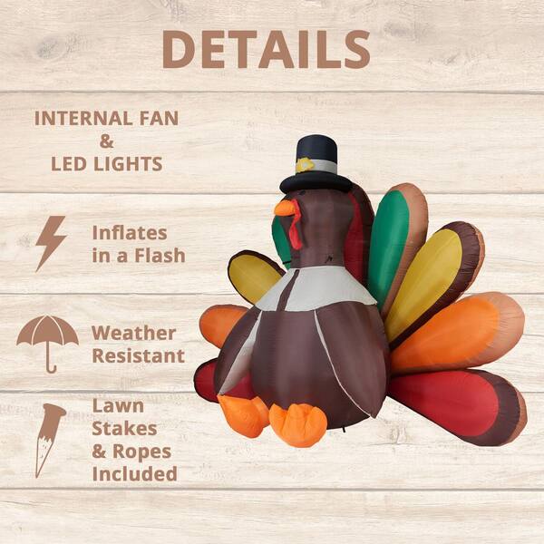 Multi-Colored Turkey Inflatable 