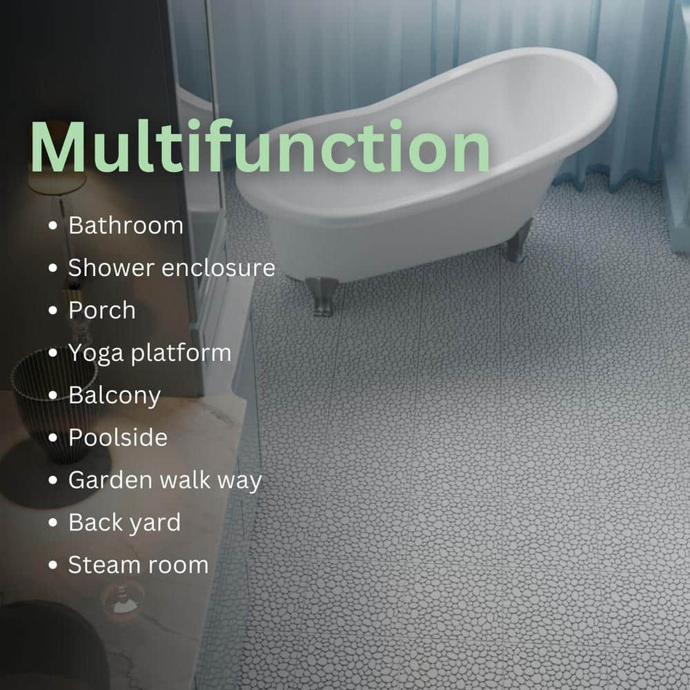 Gray 12" x 12" Plastic Interlocking Deck Tiles, 24-Pack
