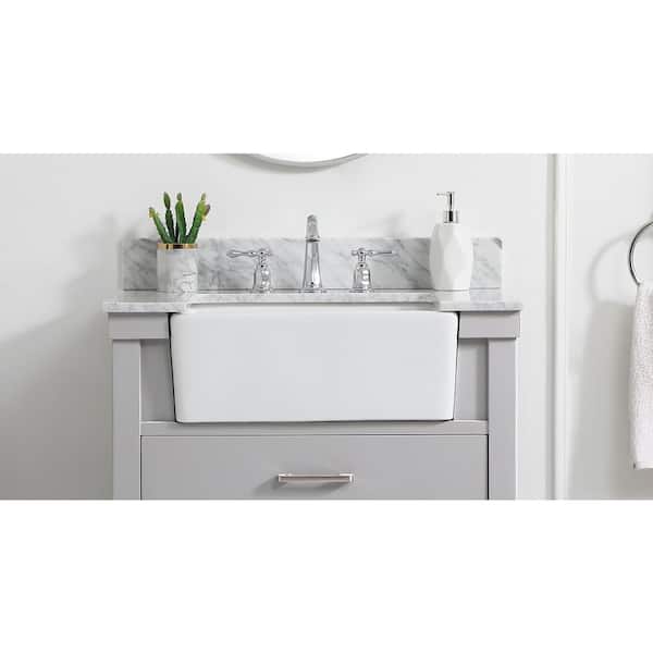 Timeless Home 30 In W Marble Vanity Backsplash Carrara White Thbs2460cra - 30 Bathroom Vanity Backsplash