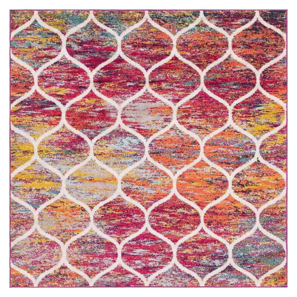 Trellis Frieze Rounded Multi 6 ft. x 6 ft. Area Rug price history on PriceWatchPro
