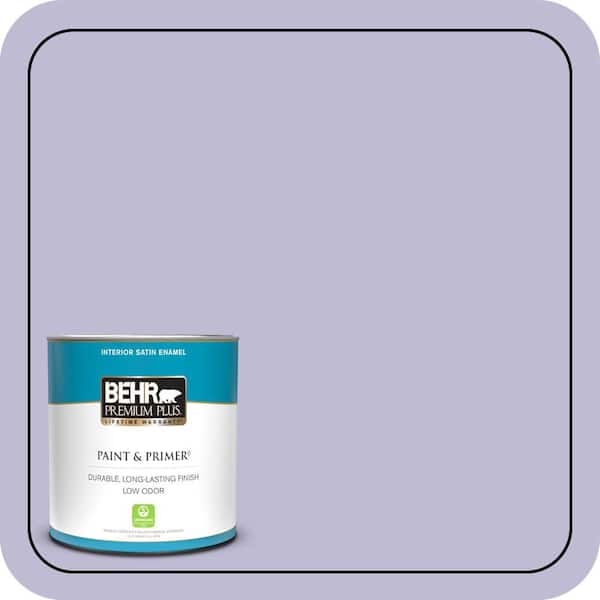 BEHR PREMIUM PLUS 1 qt. #640C-3 Twilight Pearl Satin Enamel Low Odor Interior Paint & Primer