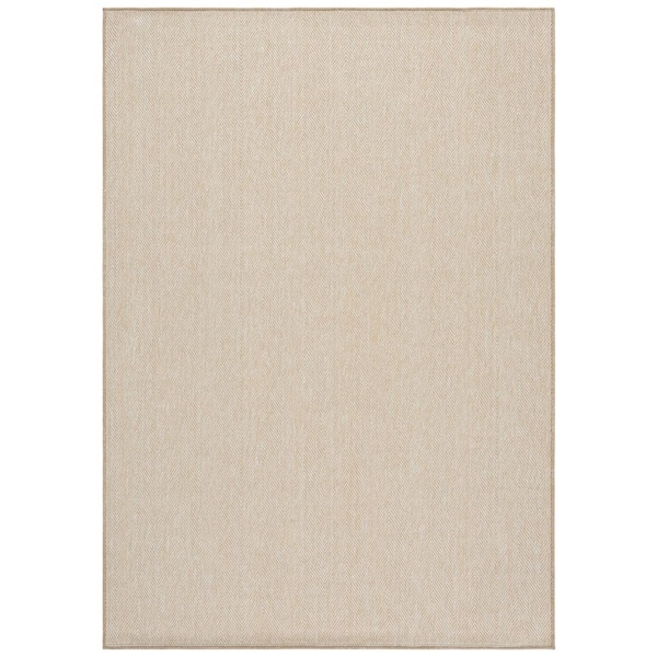 SAFAVIEH Sisal Performance 4 ft. x 6 ft. Beige Striped Chevron Area Rug