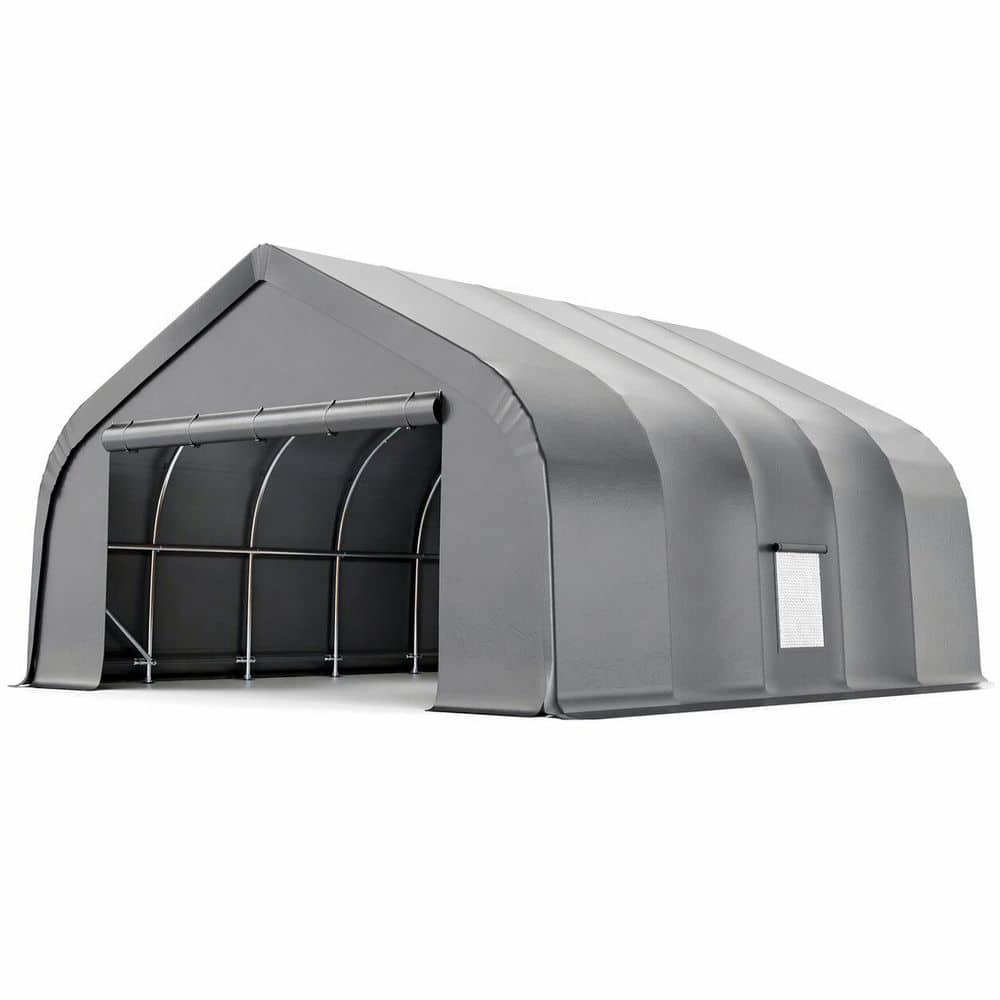 DSNAPE 20 ft. x 20 ft. Heavy Duty Carport with Galvanized Steel