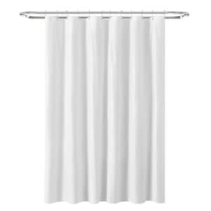 Peva Frosted Mildew Resistant 71 in. x 71 in. White Single Polyester Shower Curtain Liner with Grommets