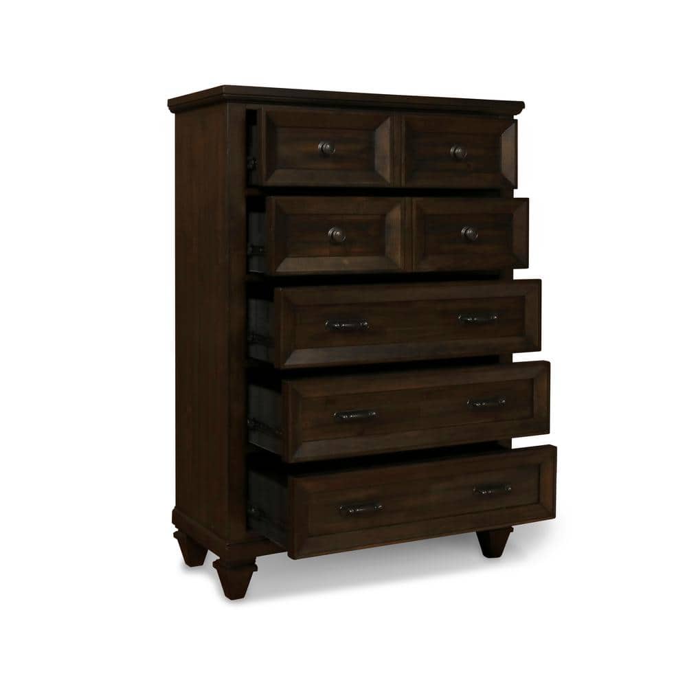 Sevilla Walnut Finish Acacia Wood King Bedroom Set