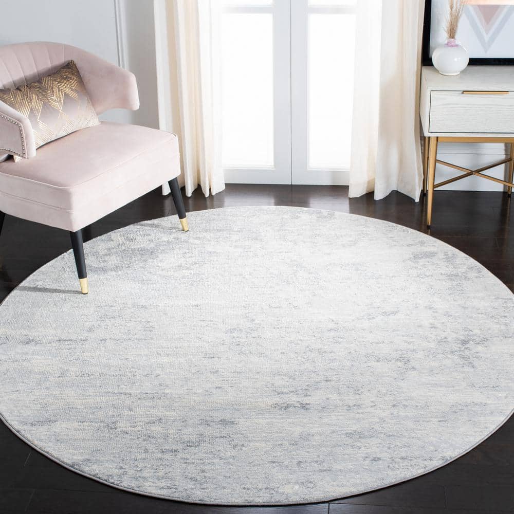 Brentwood 9 ft. x 9 ft. Round Ivory/Gray Abstract Area Rug price history on PriceWatchPro