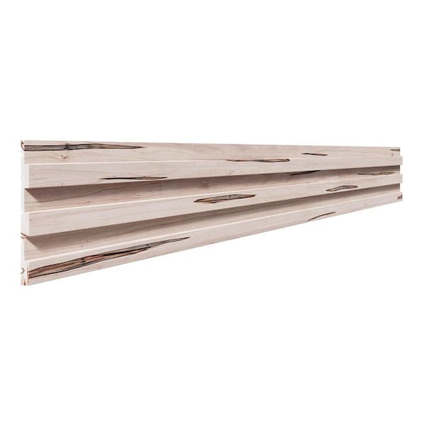 0.375 in. D x 5 in. W x 47.5 in. L Unfinished Ambrosia Maple Wood Accent Wall Panel Moulding