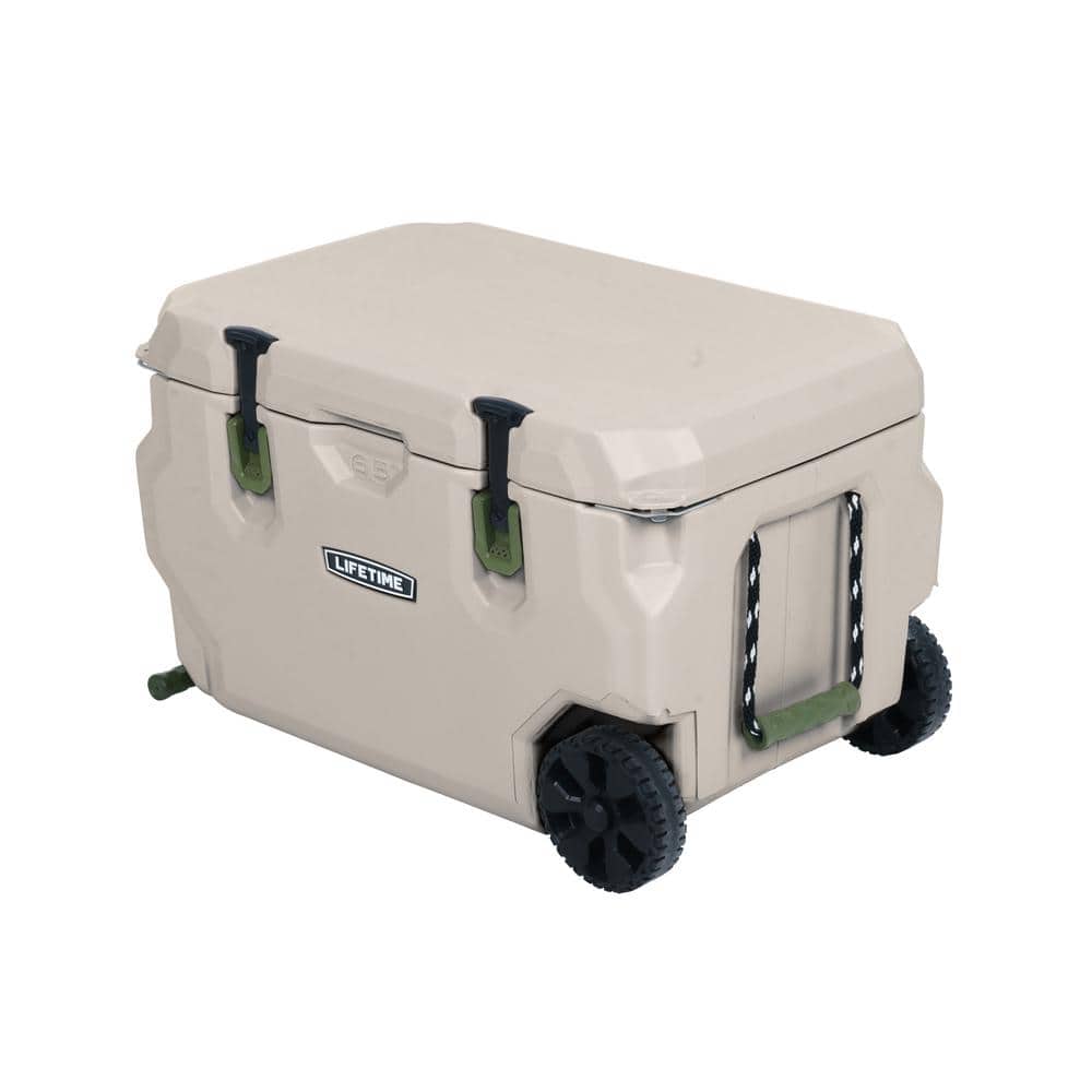 Black 65 Quart Bear Resistant Wheeled Cooler with Hardsided Exterior