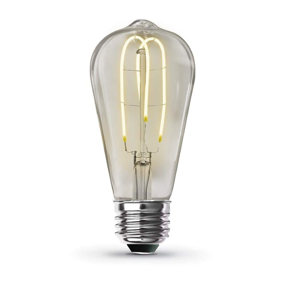 bright white filament bulb