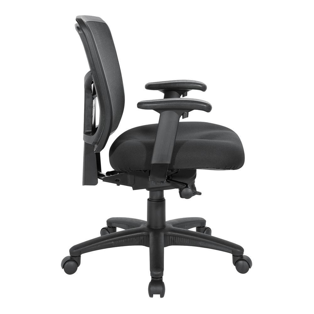 Black Mesh Ergonomic Executive Swivel Chair with Adjustable Arms