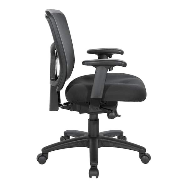 Black Rolling Stool Chair 25.5 x 21.5 x 32.75-37.75 : ST235V-3 - Work  Smart by Office Star Products