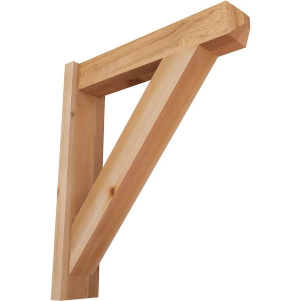 Ekena Millwork 6 in. x 28 in. x 24 in. Western Red Cedar Traditional Craftsman Smooth Outlooker