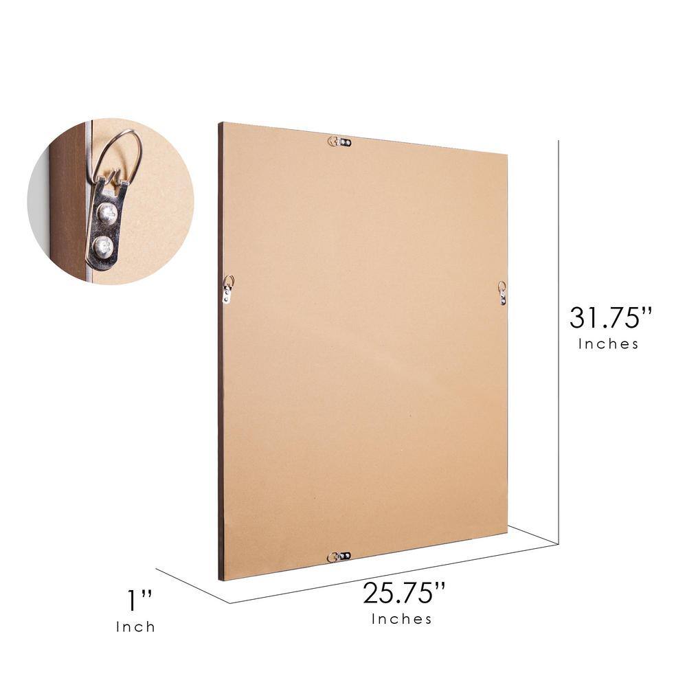 Antique Gold Rectangular Beveled Wall Mirror