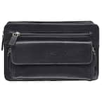 MANCINI Arizona 9 in. W x 4 in. D x 5.5 in. H Black Leather