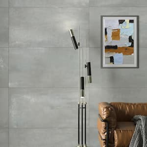 Forge Smoke 48 in. x 24 in. Matte Porcelain Floor and Wall Tile (2 Pieces, 15.49 Sq. Ft. /Case)