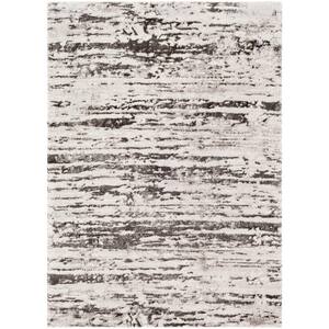 Aldina Gray 5 ft. 3 in. x 7 ft. 3 in. Abstract Area Rug
