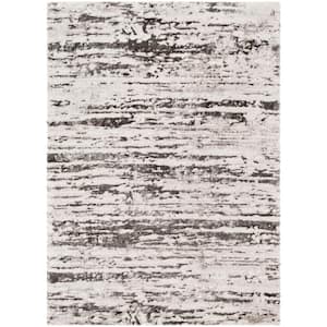 Aldina Gray 7 ft. 10 in. x 10 ft. 3 in. Abstract Area Rug