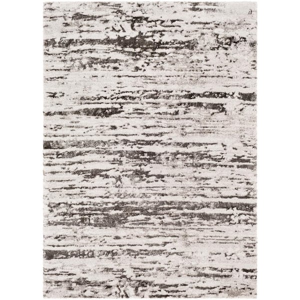 Livabliss Aldina Gray 7 ft. 10 in. x 10 ft. 3 in. Abstract Area Rug