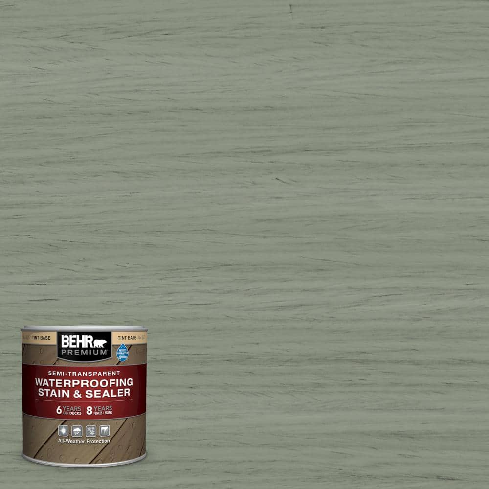 BEHR Premium 8 oz. #ST-143 Harbor Gray Semi-Transparent Waterproofing Exterior Wood Stain and Sealer Sample