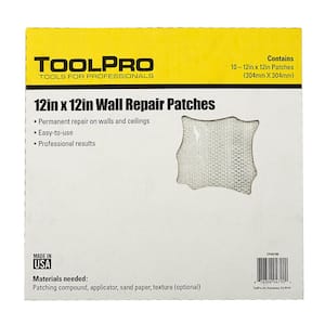 12 in. x 12 in. Fiberglass Self-Adhesive Drywall Repair Patch (10-Pack)