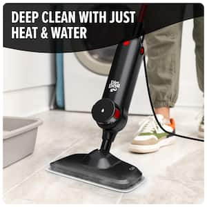 Corded Steam Mop for Hard Floors, Hard Floor Steam Cleaner with Steam Water and Microfiber Mop Pad in Black, WD20000