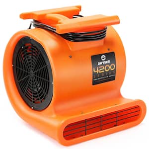 1 HP 11 in. 3 Speed Blower Fan Air Mover in Orange