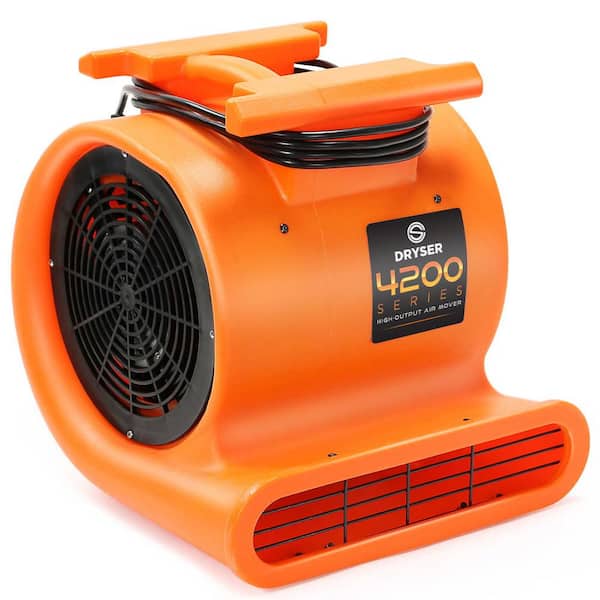 Dryser 1 HP 11 in. 3 Speed Blower Fan Air Mover in Orange