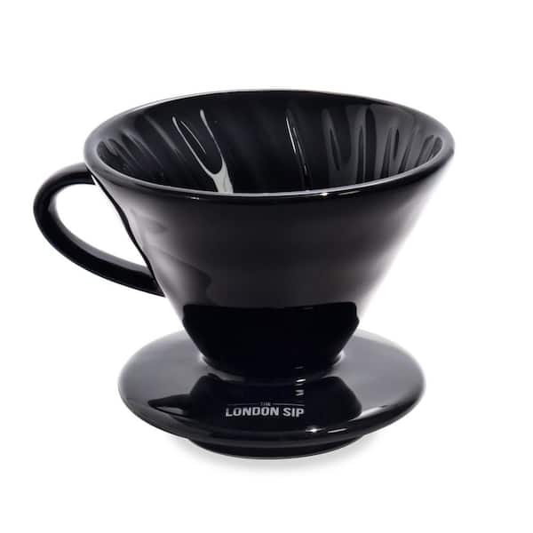 The London Sip London Sip 1-2-Cup Ceramic Black Coffee Dripper