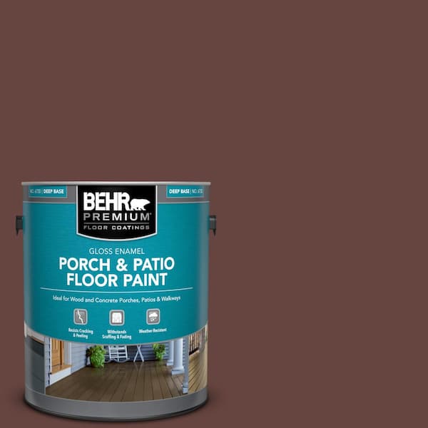 BEHR PREMIUM 1 gal. #S-G-730 Tawny Port Gloss Enamel Interior/Exterior Porch and Patio Floor Paint