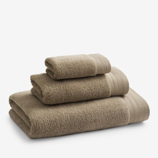Company Cotton Plush Spa Solid Mocha Cotton Single Bath Sheet