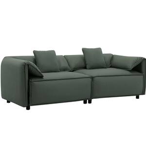 90.6 in. Luxury Plywood Frame Living Room Sofa with 2 Pillows