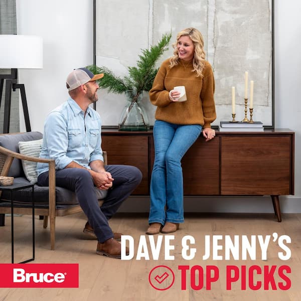 Bruce Time Honored Tinted Natural Oak 3/8 in. T x 7.3 in. W Click Lock Smooth Engineered Hardwood Flooring (32.6 sq.ft./ctn)