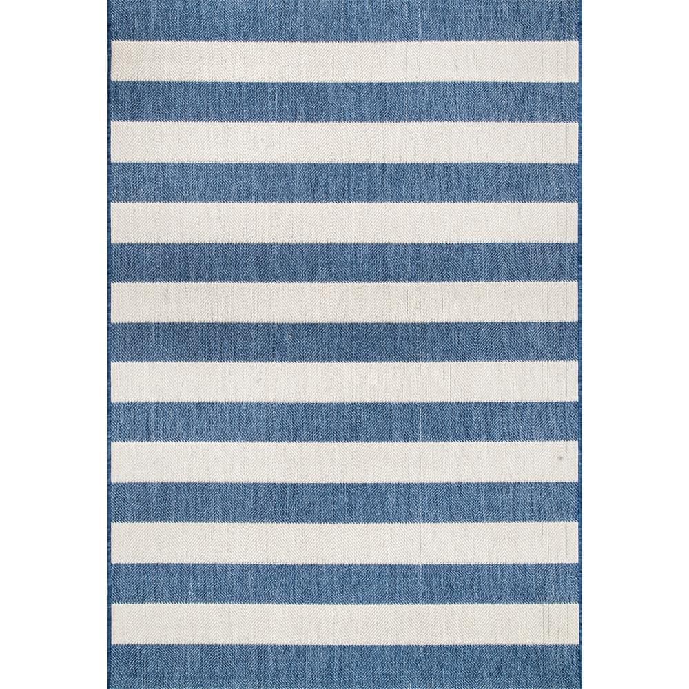 Nuloom Haylie Chevron Striped Blue 9 Ft, Blue And Green Striped Outdoor Rug