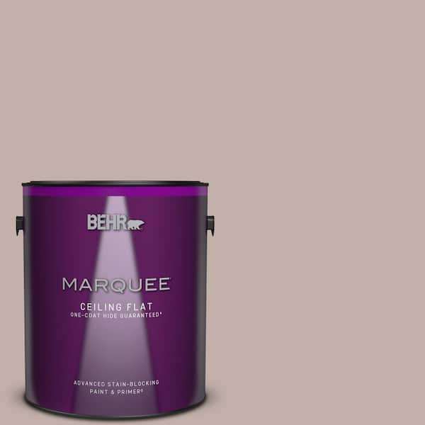 BEHR MARQUEE 1 gal. #N130-3 Moonlit Mauve One-Coat Hide Ceiling Flat Interior Paint & Primer